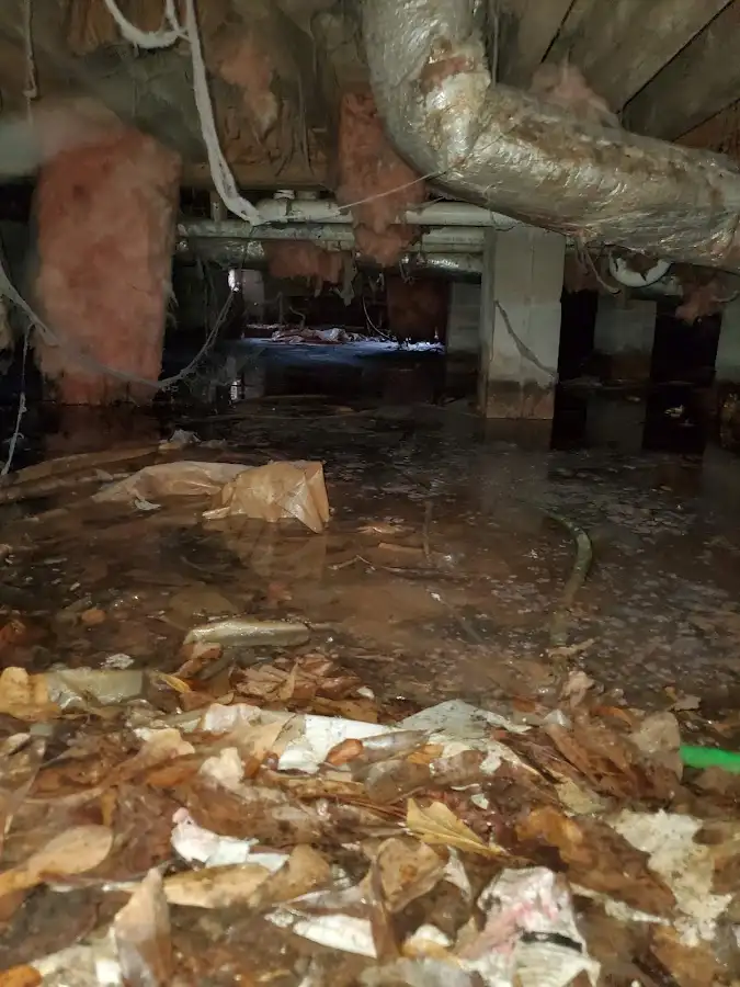 Crawl space flood assessment for Commercial Water Damage Restoration in San Luis