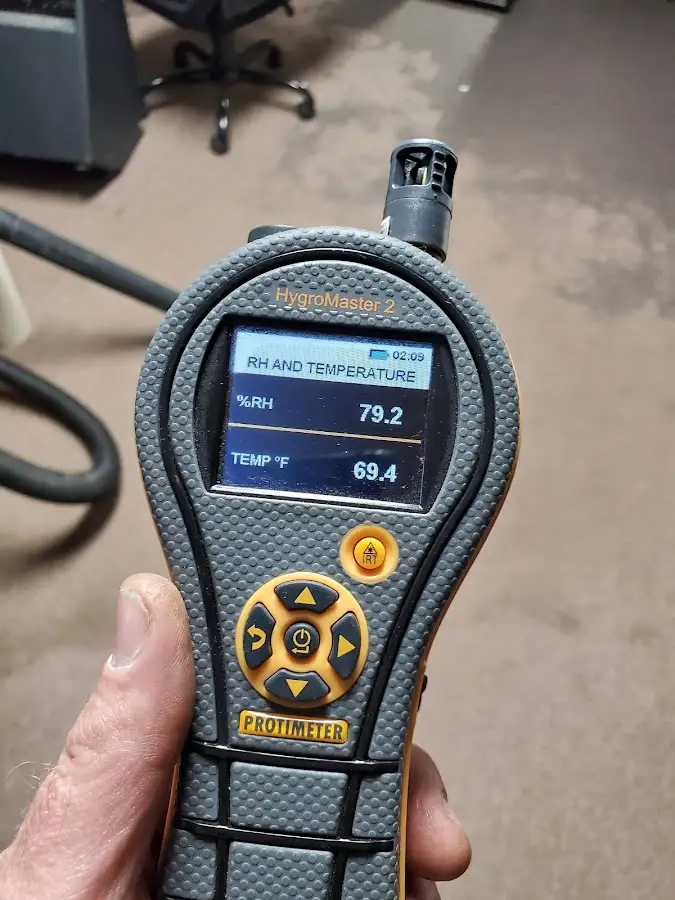 Moisture meter humidity assessment for Fire & Smoke Damage Restoration in San Luis